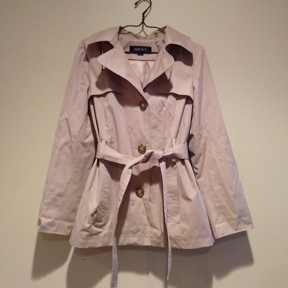 Tan Hooded Trench Coat